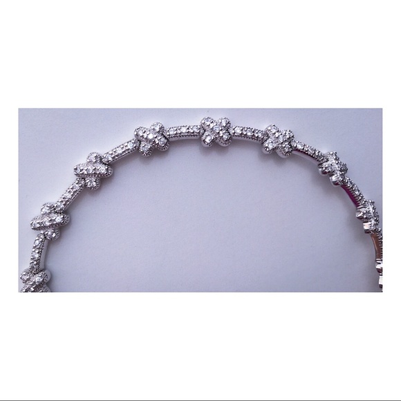 Nordstrom Jewelry - Nordstrom Tennis Bracelet Crystal Pave X Silver
